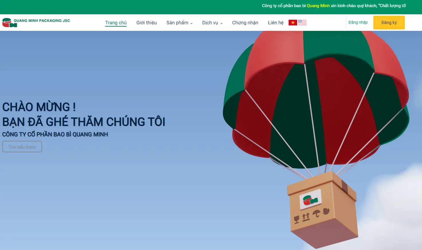 Website doanh nghiệp sản xuất bao bì